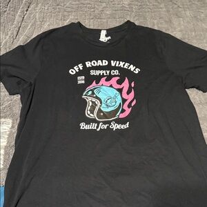 Off Road Vixens Black Graphic T-Shirt